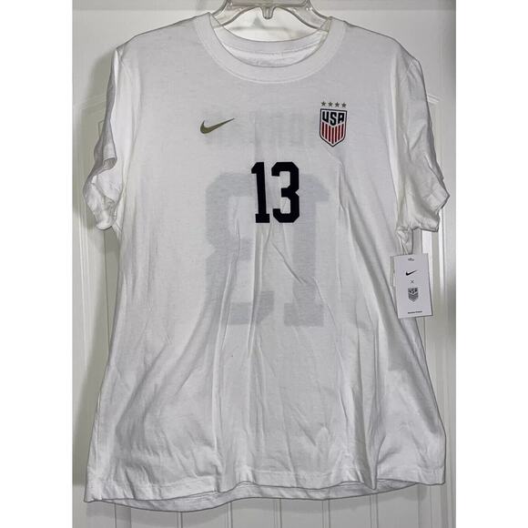 Nike Alex Morgan T Shirt Womens XL White #13 US Soccer USWNT National Team - Picture 1 of 5